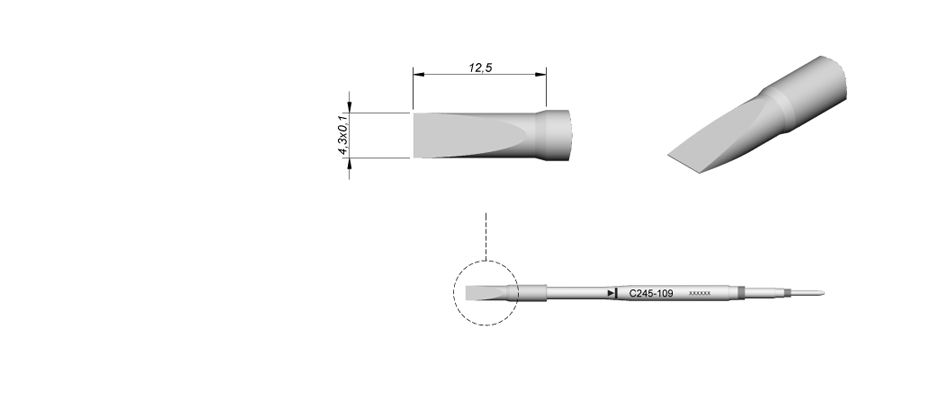 C245109 - Chrome finish, designed for plastic rivets